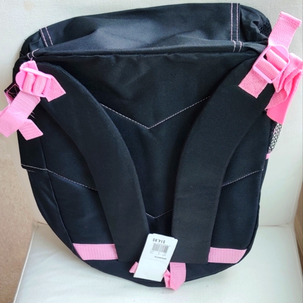 Hello Kitty Backpack, Black and Pink with Silver Glitter, New with Tag - Picture 3 of 7